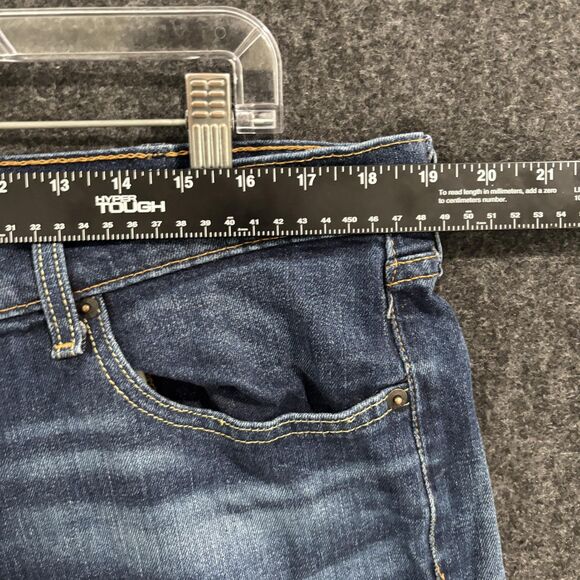 Levis 505 Jeans Men's 38x34 Blue Faded Denim Straight Leg Regular Fit Stretch - Picture 10 of 13